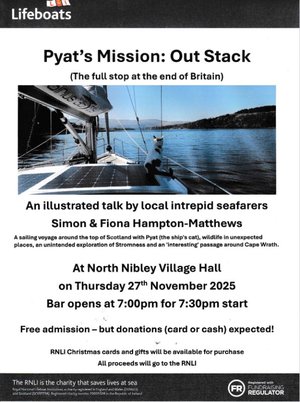 Talk in aid of the RNLI
