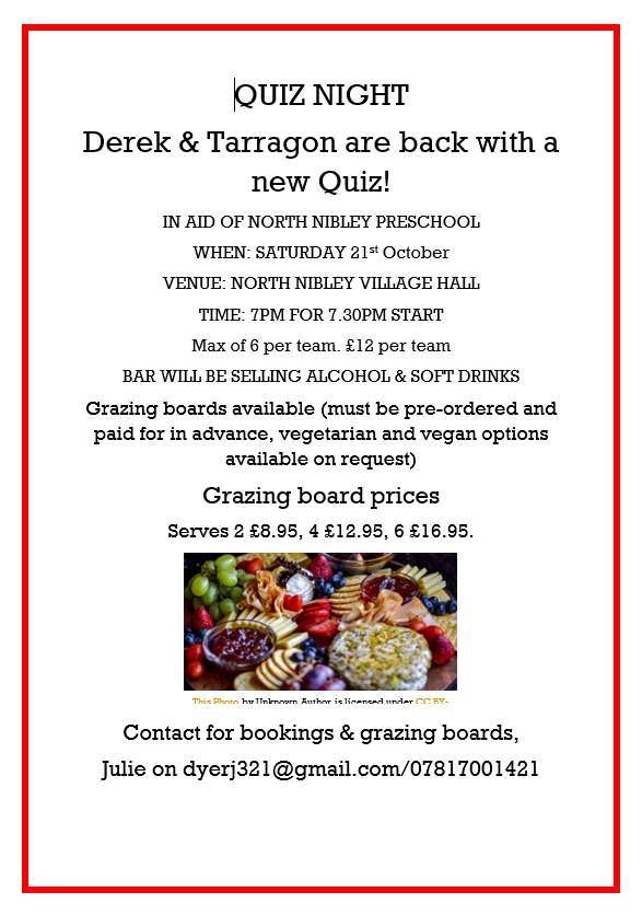 Pre-school quiz night